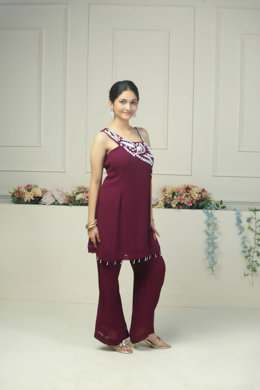 Shoulder party dress - 10010