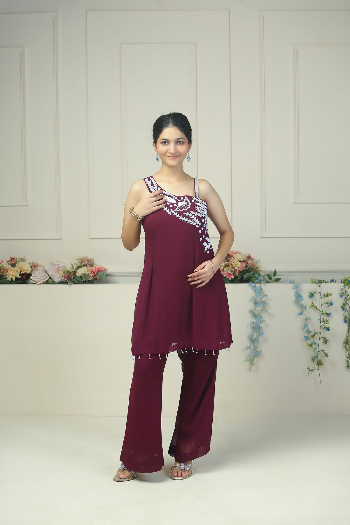 Shoulder party dress - 10010